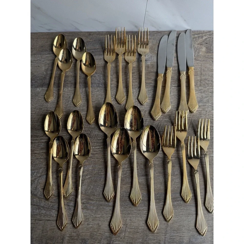 Service For 4 Towle Supreme Cutlery PRIMAVERA Pattern Stainless Flatware